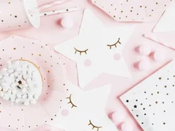 Servetter med lilla stjärna - Stjärna, 16x16cm (1 förpackning / 20 st.)