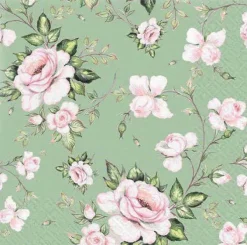 Servetter Rosa rosor 20-pack Gullers