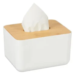 Pappersnäsdukar-Servetthållare, 10x17x13 cm, Vit