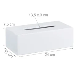 Servetthållare, 7,5x24x12 cm, Vit