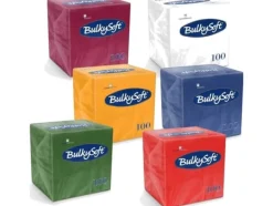 Serviet BulkySoft 24x24 cm 2-lag hvid - (100 stk.)