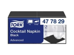 Pappersservetter-Serviet Tork Advanced 24x24 cm 2-lag Sort,200 stk/pk