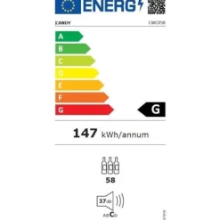 Serviskylskåp för vin - CANDY - CW 058 - 58 Flaskor - Ansluten - 37 dB - Klass G - 47,5 x 45 x 128 cm