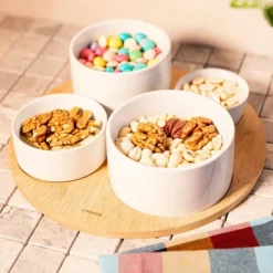 Set | YIFAN | vit, 5-delad serveringsskål | 33 cm | 874524