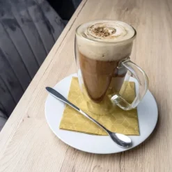 Set med 12 långa skedar i rostfritt stål - Längd 18,9 cm - För Latte Macchiato, cocktails, desserter och mycket mer