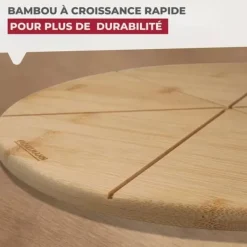 Pizzaspadar-Set med 2 pizzabrädor med skärspår - FACKELMANN - Ø 32 cm