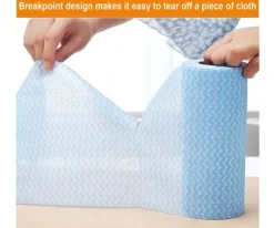 Rengöringsutrustning-Set med 3 rullar av engångstrasor för alla ändamål, praktiska och återanvändbara våtservetter för köksstädning.