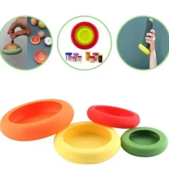 Skållock-Set med 4 Silikon Matskydd Bestick Grönsaksfrukt Konservering Verktyg Kökstillbehör