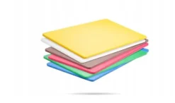Skärbrädor-Set med 6 skärbrädor HACCP GN 1/1 HENDI, 530x325mm, HDPE 500, färgade, 10mm