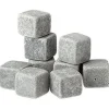 Whiskystenar-Set med 9 återanvändbara granitwhiskystenar Täljstensiskuber Dryckskylare