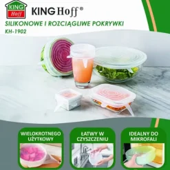 Skållock-Set med 6 töjbara silikonlock KINGHOFF KH-1902