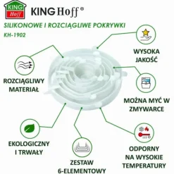 Skållock-Set med 6 töjbara silikonlock KINGHOFF KH-1902