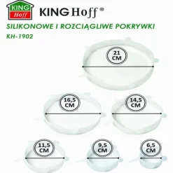 Skållock-Set med 6 töjbara silikonlock KINGHOFF KH-1902
