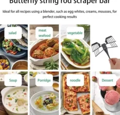 Vispar-Set med 2 visptillbehör - Fjärilsvisp - Svart, kompatibel med Vorwerk Thermomix TM5 TM31 TM6 - Byte av fjärilsvisp