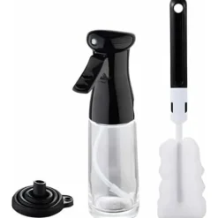 Olje- & Vinägerbehållare-Set med oljeflaskor - MASTERPRO - 3 delar - 200 ml - Glas och silikon - Diskmaskinssäker