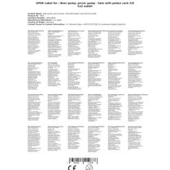 Ölkranar-Set med picknickpump med kolvkran 5/8 Co2-utlopp, KEG:Type S