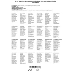 Ölkranar-Set med picknickpump med kolvkran 5/8 Co2-utlopp, KEG:Type S