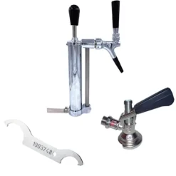 Ölkranar-Set med picknickpump med kolvkran 3/4 Co2-utlopp, KEG:Type G