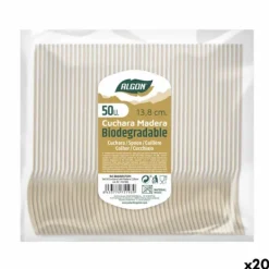 Set med skedar Algon Efterrätt Trä 20 antal 14 x 3 x 0,2 cm