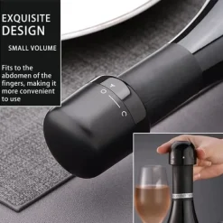 Flaskstopp & Flaskförslutare-Set om 4 vinflaskpropp, champagnepropp, vinflaskpropp med lås- och upplåsningsfunktion A161