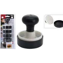 SET STAMPAR FÖR HAMBURGER 5 FORMDA SKIVOR HUSHÅLLS TILLBEHÖR KÖK BBQ