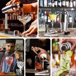 Verktygsset För Drinkar-Shaker-Shaker Cocktail-Kit Cocktail-Accessoar för professionell bartender - Rostfritt stål - 750 ml - 8 PCS - För hemmet, baren, festen