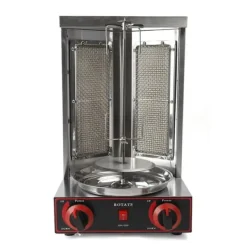 Grillugnar & Ugnar Med Roterande Stekspett-Shawarma-grillmaskin, infraröd uppvärmning, stor kapacitet,grå