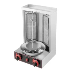 Grillugnar & Ugnar Med Roterande Stekspett-Shawarma-maskin, gasdriven, vertikal design,Silver