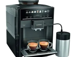 Siemens Kaffemaskiner & Espresso-EQ.6 plus s300 TE653M19RW - Automatisk kaffekokare med mjölkskummare - 15 bar - safir, svart metallisk
