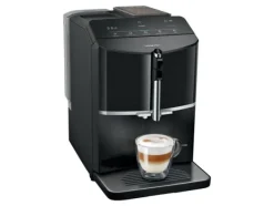 Siemens Kaffemaskiner & Espresso-EQ.300 TF301E19 - Automatisk kaffekokare med mjölkskummare - 15 bar - pianosvart