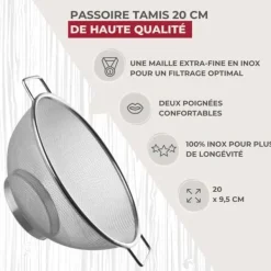 Durkslag & Silar-Sil durkslag - Fackelmann - 20 cm - Rostfritt stål - Praktisk för siktning och dränering