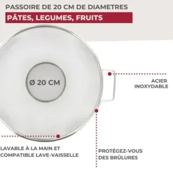 Durkslag & Silar-Sil durkslag - Fackelmann - 20 cm - Rostfritt stål - Praktisk för siktning och dränering
