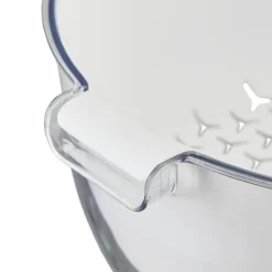 Sil med skål, 10x22,5x21 cm, Transparent, Vit