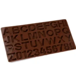 Bakning-Silikon Chokladform Bakform Bokstäver Alfabet SiIlikonform