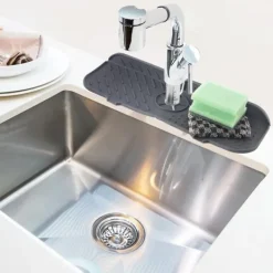 Mattor & Galler Till Diskhoar-Silikon köksbadrumsmatta för diskbänk avloppsblandare