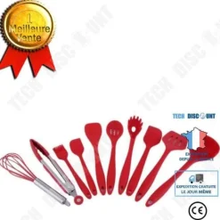 Silikon Köksredskap - TD® - Set med 10 st - Röd - Hög Temperatur - Praktisk