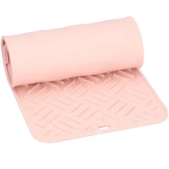 Mattor & Galler Till Diskhoar-Silikon Värmeisoleringsdyna Skrivbord Anti-Skolning Vattentät Silikondyna för Hemkök (Rosa, 45x20cm)
