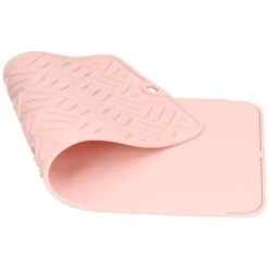 Mattor & Galler Till Diskhoar-Silikon Värmeisoleringsdyna Skrivbord Anti-Skolning Vattentät Silikondyna för Hemkök (Rosa, 45x20cm)