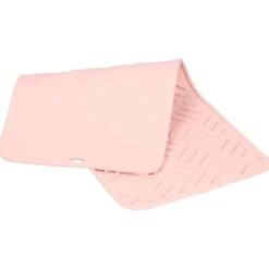 Mattor & Galler Till Diskhoar-Silikon Värmeisoleringsdyna Skrivbord Anti-Skolning Vattentät Silikondyna för Hemkök (Rosa, 45x20cm)