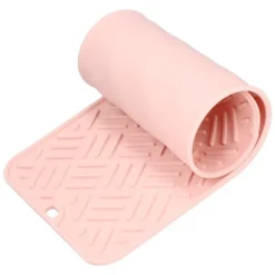 Mattor & Galler Till Diskhoar-Silikon Värmeisoleringsdyna Skrivbord Anti-Skolning Vattentät Silikondyna för Hemkök (Rosa, 45x20cm)