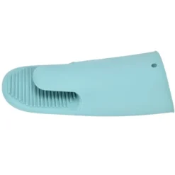 Silikon Värmeisoleringshandskar Förtjockade Anti-Slip Ugnsvantar Handskar för mikrovågsgrillNordic Green