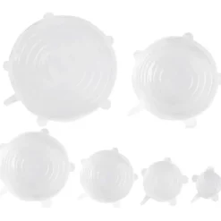 Silikonlock, SenPuSi 6Pcs Återanvändbara Lock, Expanderbara Silikonlock för Hängande Kök 177