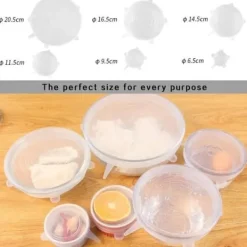 Silikonlock, SenPuSi 6Pcs Återanvändbara Lock, Expanderbara Silikonlock för Hängande Kök 177