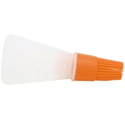 Olje- & Vinägerbehållare-Silikonoljeborste med oljeflaska Högtemperaturbeständig borste Oljekontrollborste för kök Orange