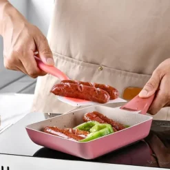 Silikonpannkakor Spade Flexibel Plattbottnad Bred Spatel Turner Genomskinlig Orange