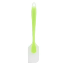 Silikonspatel Genomskinlig Integrerad Hellindad Bärbar Värmebeständig Kök DIY Bakning Matlagningsverktyg Grön