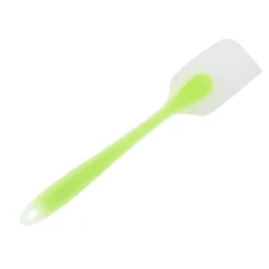 Silikonspatel Genomskinlig Integrerad Hellindad Bärbar Värmebeständig Kök DIY Bakning Matlagningsverktyg Grön