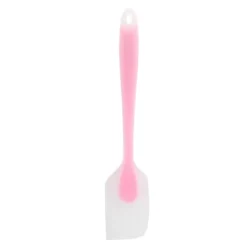 Silikonspatel Genomskinlig Integrerad Hellindad Bärbar Värmebeständig Kök Gör-det-själv Bakning Matlagningsverktyg Rosa