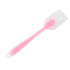 Silikonspatel Genomskinlig Integrerad Hellindad Bärbar Värmebeständig Kök Gör-det-själv Bakning Matlagningsverktyg Rosa