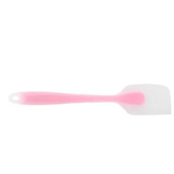 Silikonspatel Genomskinlig Integrerad Hellindad Bärbar Värmebeständig Kök Gör-det-själv Bakning Matlagningsverktyg Rosa